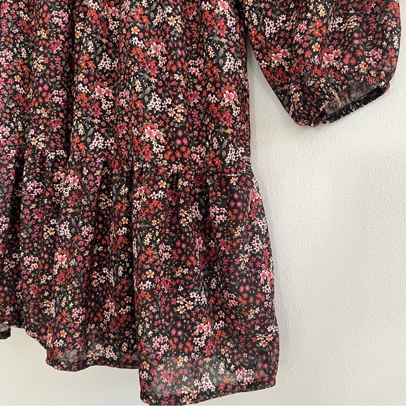 American Eagle Prairie Floral Long Sleeve Tiered Mini Dress Size XS Cottagecore - Picture 3 of 9